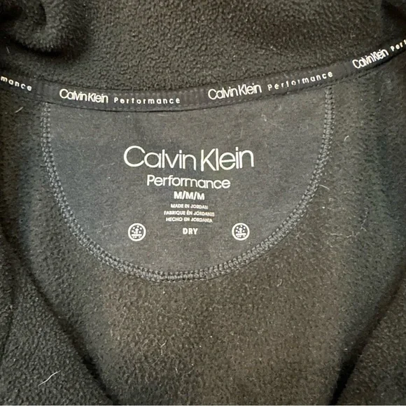 Calvin Klein Performance Black Fleece Jacket Medium - Picture 2 of 4